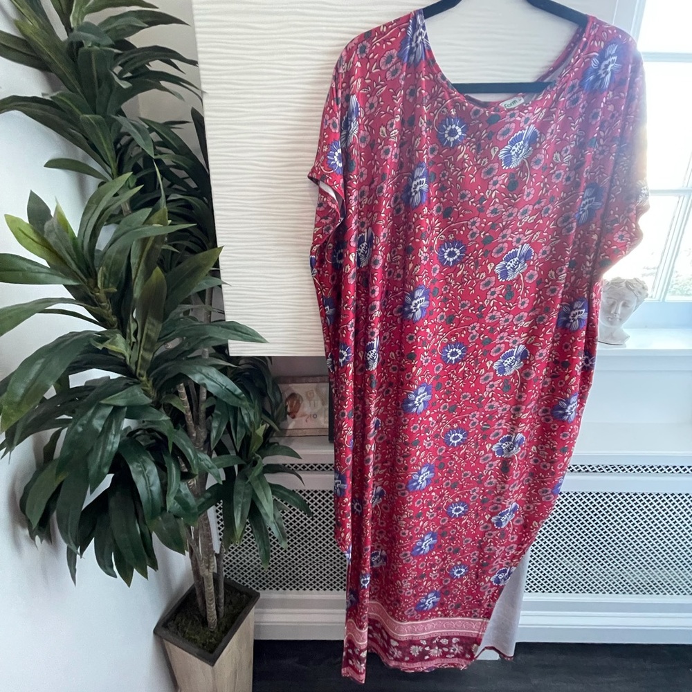Women Maxi Dress Long Dresses Casual Loose Kaftan Oversized Round Neck Sundress